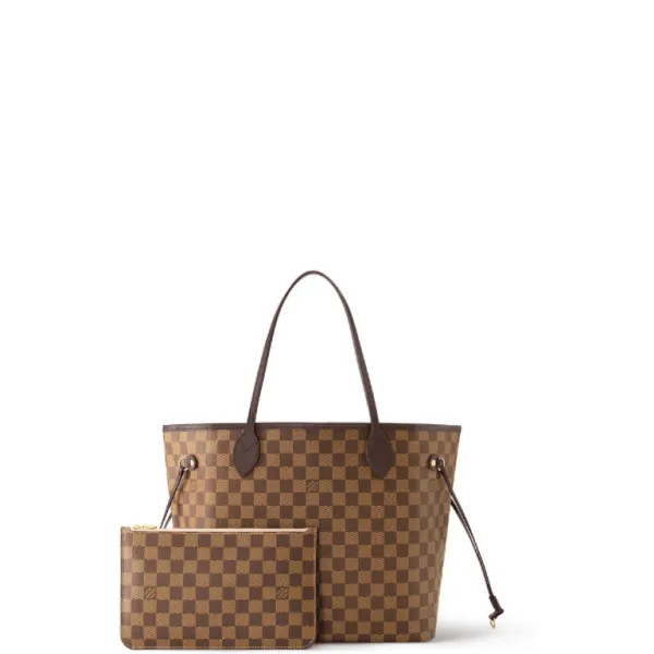 Louis Vuitton 32cm Brown And Light Pink Damier Ebene Neverfull MM  N41603