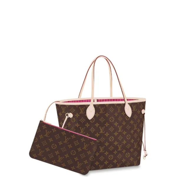 Louis Vuitton's Brown And Light Pink Neverfull MM 40cm