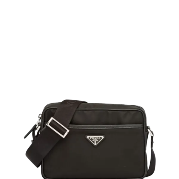 Prada Triangle Logo Re-Nylon And Saffiano Leather Black