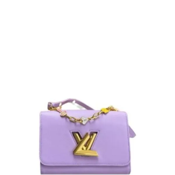 Louis Vuitton Twist MM Bags Epi Leather Lock Chain Purple 23cm