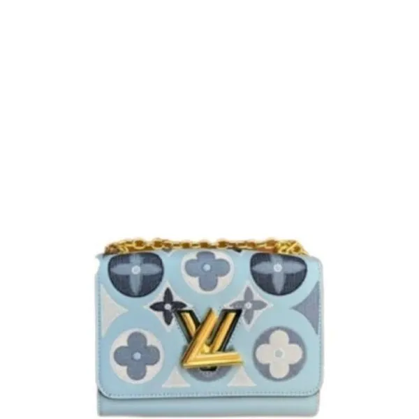 Louis Vuitton Twist MM Bags Monogram Blue 25cm