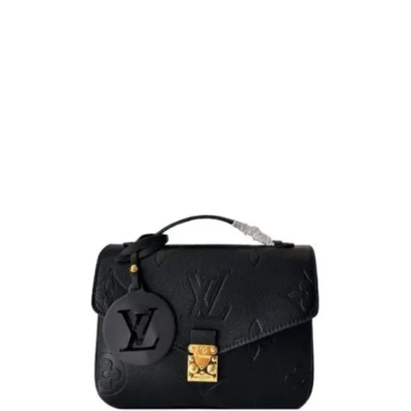 Louis Vuitton Pochette Metis With Black Tag Black 25cm