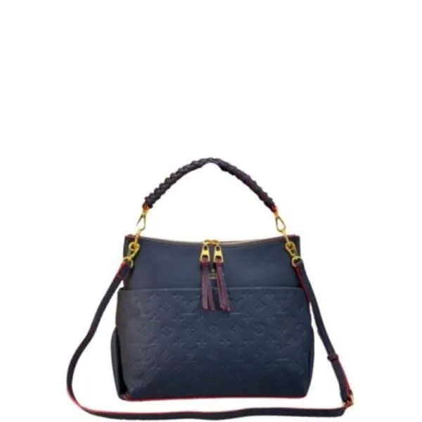 Louis Vuitton Pallas Chain Monogram Canvas Tote Bag Blue 33cm