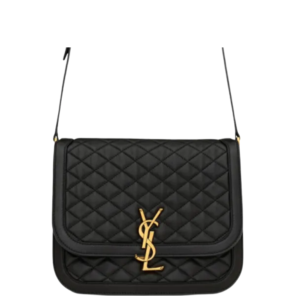 Saint Laurent Solferino Medium Supple Satchel in Quilted Lambskin