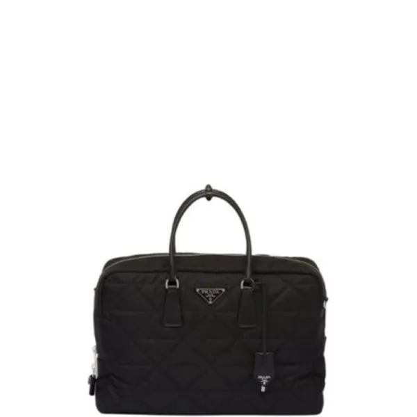 Prada Quilted Re Nylon Travel Bag Black 43cm 2va0092dgwf0002vooo