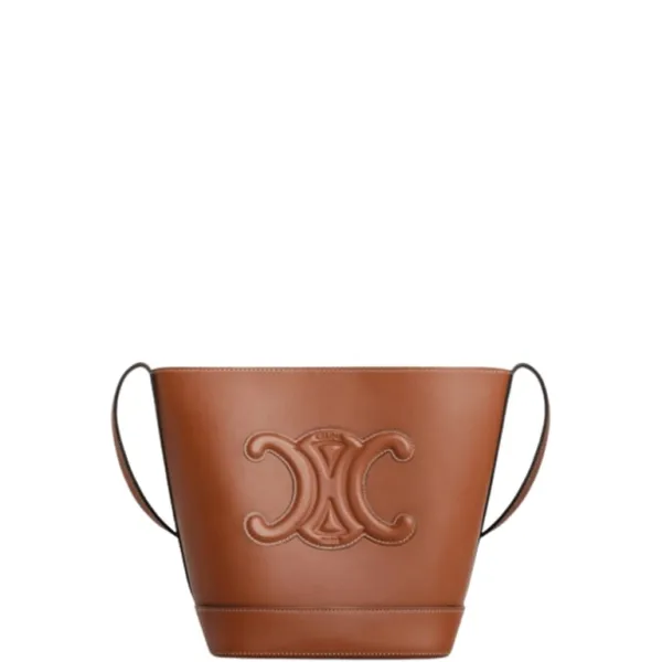 Celine Tan Cuir Triomphe in Smooth Calfskin Bag Bucket