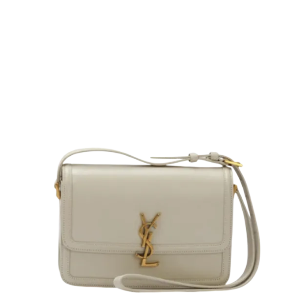 Saint Laurent Solferino Small Satchel in Leather Blanc Vintage