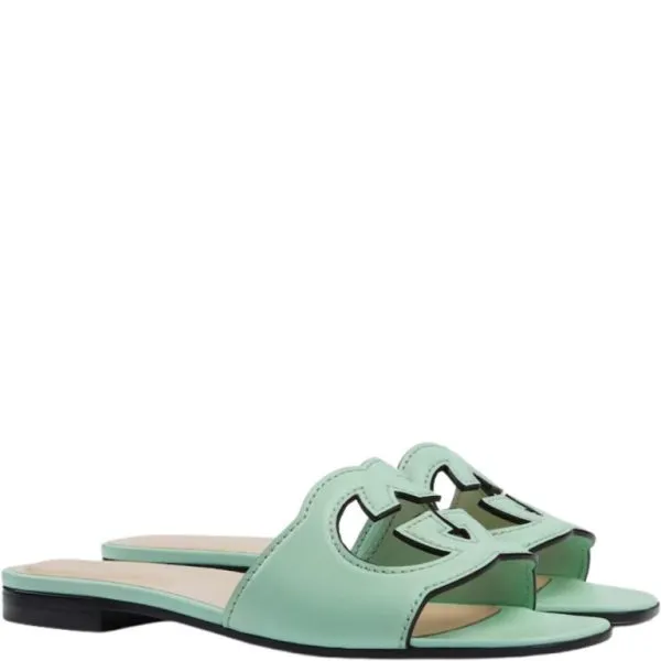 Gucci Interlocking G Cut-Out Sandal Green