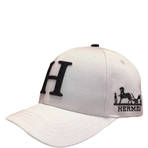 Hermes New Carriage Baseball White Cap