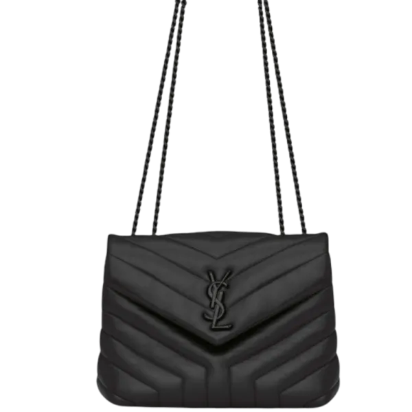 Saint Laurent Loulou Toy Strap Bag in Quilted Y Leather With Black Hardware