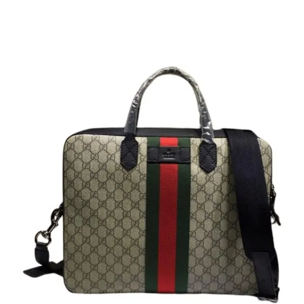 Gucci Men Supreme Bag Web Briefcase