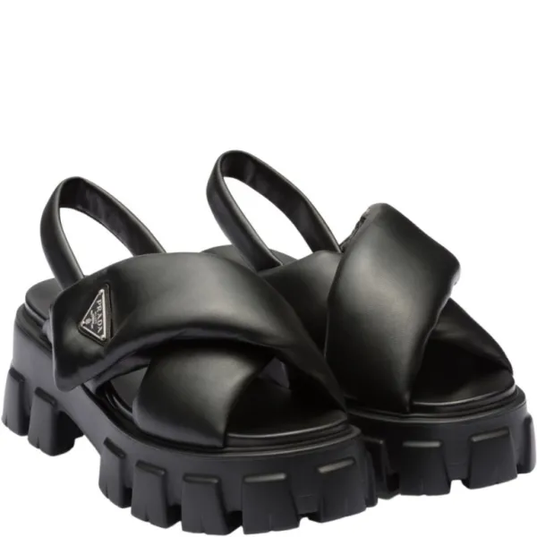 Prada Monolith Padded Nappa Leather Sandals