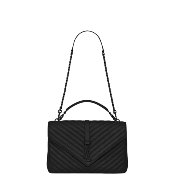 Saint Laurent College Large Chain Bag Black Tone Hardware 32cm
