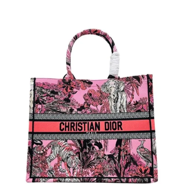 Medium Dior Book Tote Pink Multicolor 36cm