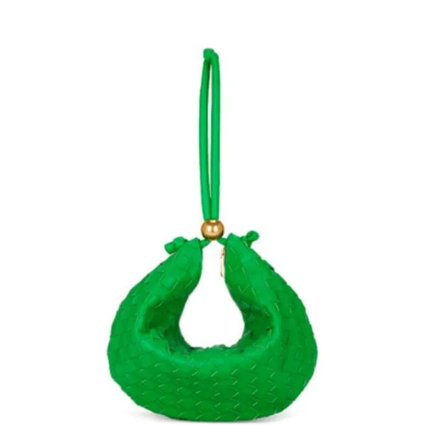 Bottega Veneta Medium Turn Pouch in Intrecciato Parakeet Leather