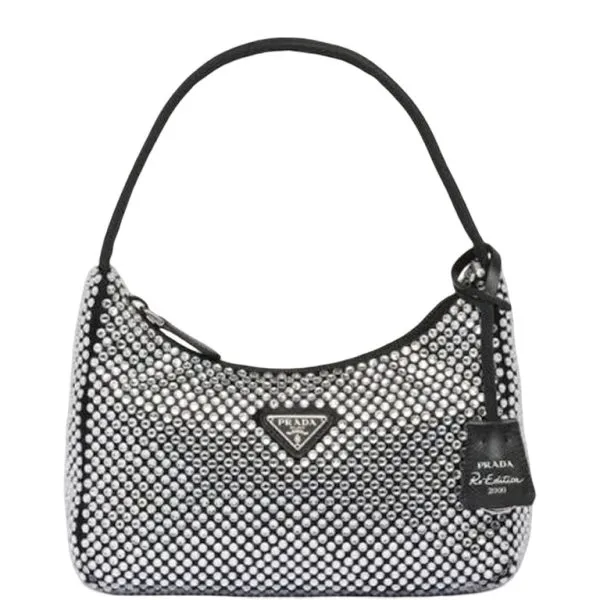 Prada Satin Crystal Mini Re-Edition 2000 With Crystals 1bc5152awlf0t7ovooo