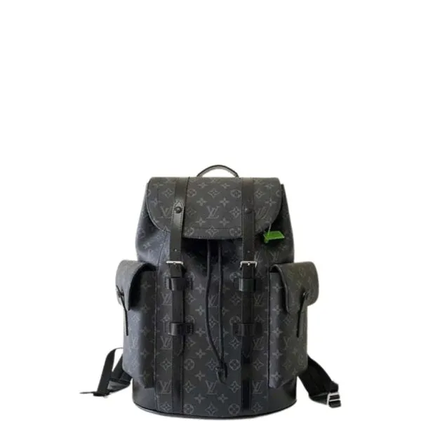 Louis Vuitton Christopher Backpack Monogram Macassar Black 45cm M43735