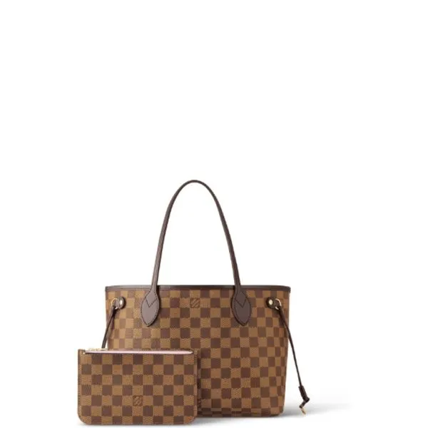 Louis Vuitton Damier Ebene Neverfull PM Brown And Light Pink 29cm N41359