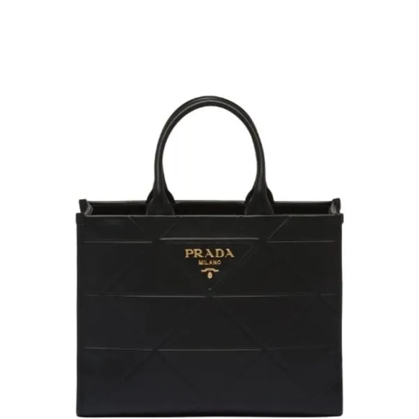 Prada Large Leather Handbag Black 1ba378askf0002voco
