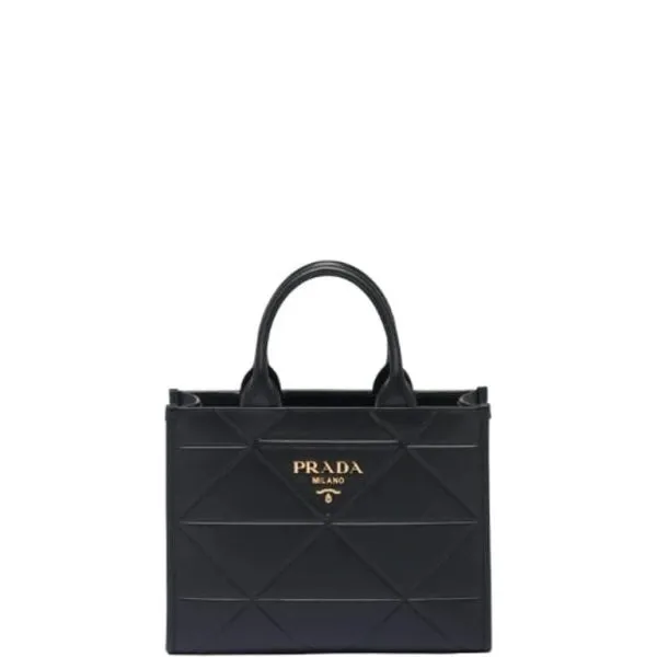Prada Medium Leather Handbag Black 29cm 1ba379askf0002voco