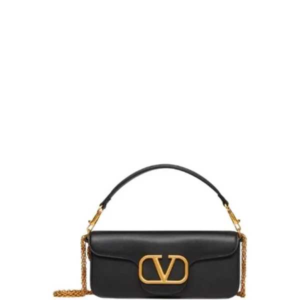 Valentino Loe Calfskin Shoulder Bag in Black 1w2b0k30zxl0no