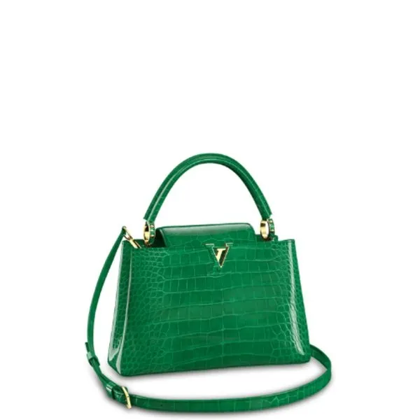 Louis Vuitton Capucines MM Green 27cm