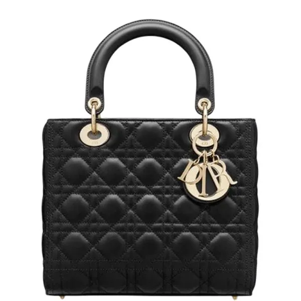 Dior Medium Lady Black Cannage 24cm