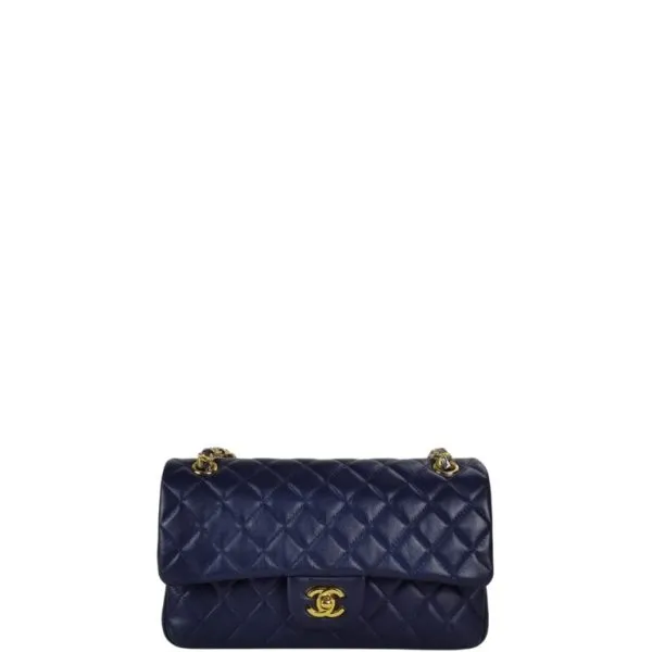 Chanel Classic Medium Lambskin Flap Brown And Gold 25cm