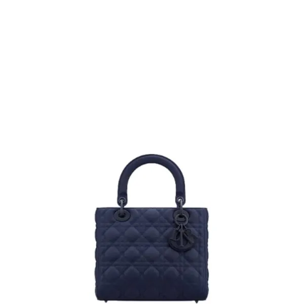 Dior Medium Ultramatte Lady Bag Indigo Blue 20cm