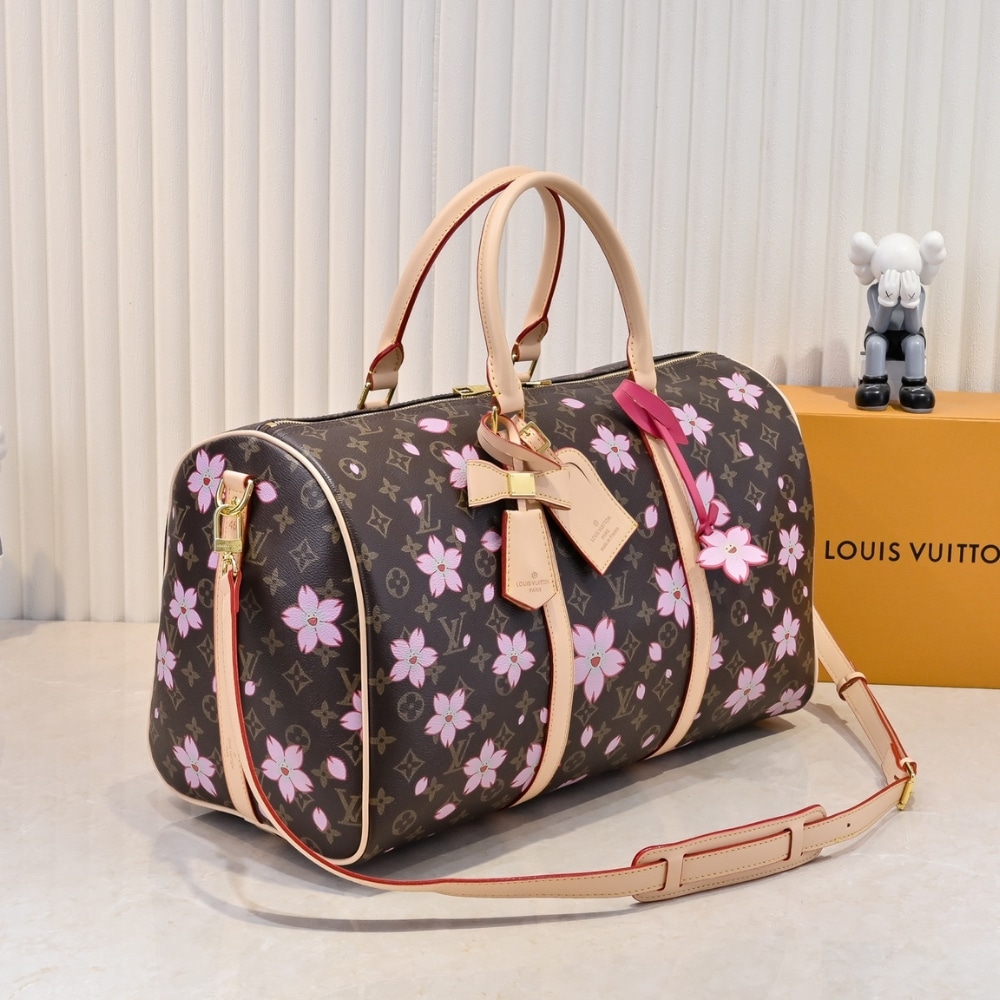 LOUIS VUITTON X TAKASHI MURAKAMI 45CM M13752 BANDOULIÈRE 45 BROWN KEEPALL