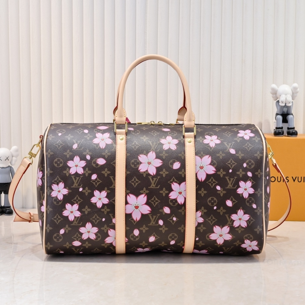 LOUIS VUITTON X TAKASHI MURAKAMI 45CM M13752 BANDOULIÈRE 45 BROWN KEEPALL