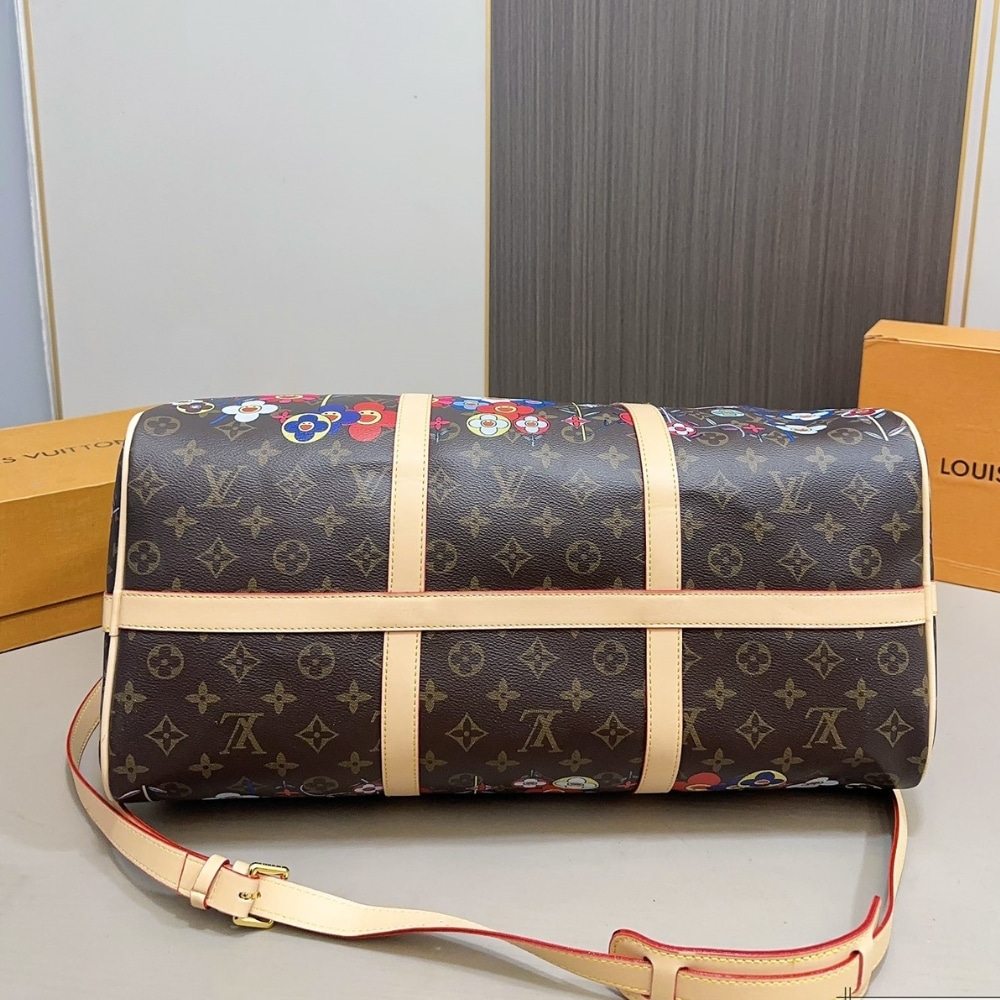 LOUIS VUITTON X TAKASHI MURAKAMI 45CM M14182 BANDOULIERE BROWN KEEPALL