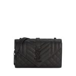 SAINT LAURENT ENVELOPE CHAIN BAG IN MIX MATELASSE GRAIN DE POUDRE EMBOSSED LEATHER
