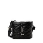 SAINT LAURENT JUNE BOX BAG IN QUILTED LAMBSKIN BLACK