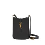 SAINT LAURENT LE 5 A 7 MINI VERTICAL BAG BLACK 18CM