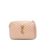 SAINT LAURENT LOU CAMERA BAG IN QUILTED LEATHER BEIGE GOLD