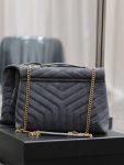 SAINT LAURENT LOULOU MEDIUM ASH GREY SHOULDER BAG