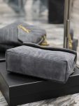 SAINT LAURENT LOULOU MEDIUM ASH GREY SHOULDER BAG