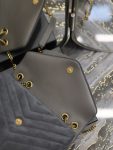 SAINT LAURENT LOULOU MEDIUM ASH GREY SHOULDER BAG