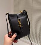 SAINT LAURENT LE 5 A 7 MINI VERTICAL BAG BLACK 18CM