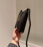 SAINT LAURENT LE 5 A 7 MINI VERTICAL BAG BLACK 18CM