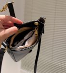 SAINT LAURENT LE 5 A 7 MINI VERTICAL BAG BLACK 18CM