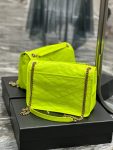 SAINT LAURENT NIKI MEDIUM GREEN LEATHER SHOULDER BAG HIGH QUALITY