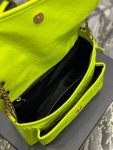 SAINT LAURENT NIKI MEDIUM GREEN LEATHER SHOULDER BAG HIGH QUALITY