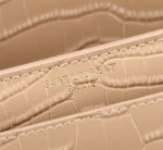 SAINT LAURENT SUNSET MEDIUM CHAIN BAG IN CROCODILE EMBOSSED SHINY APRICOT