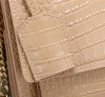 SAINT LAURENT SUNSET MEDIUM CHAIN BAG IN CROCODILE EMBOSSED SHINY APRICOT