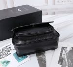 SAINT LAURENT NIKI BABY CHAIN BAG IN CRINKLED VINTAGE BLACK NOIR 21CM