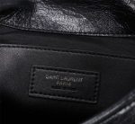 SAINT LAURENT NIKI BABY CHAIN BAG IN CRINKLED VINTAGE BLACK NOIR 21CM