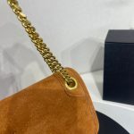 SAINT LAURENT NIKI BABY CHAIN BAG IN SUEDE BROWN