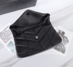 AINT LAURENT PUFFER SMALL CHAIN BAG IN QUILTED LAMBSKIN BLACK NOIR